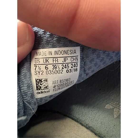 Adidas Blue Tennis Shoes Woman’s Size 7.5 - Picture 9 of 13